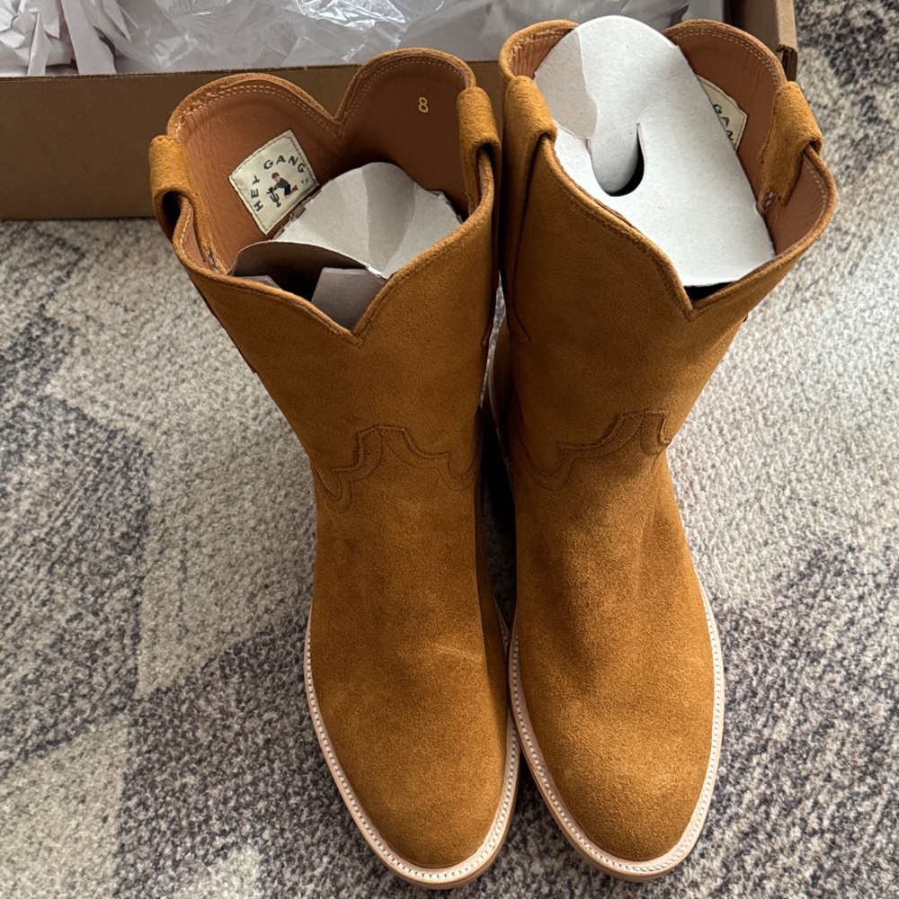 Hey Gang Ranch Boots in light brown